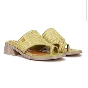 Franco Sarto Women's Sia Slide Sandal Seaweed Green Fabric Size‎ 9
